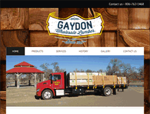 Tablet Screenshot of gaydonlumber.com